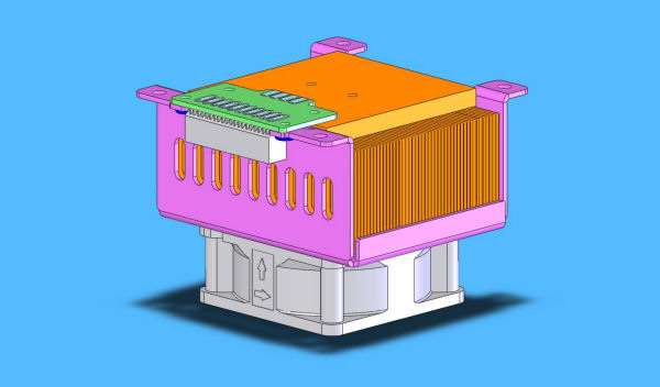 LED evaluation heatsink and bracket assembly
