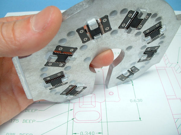 8 Site Angular MEMS Accelerometer Test Fixture Carrier Bottom